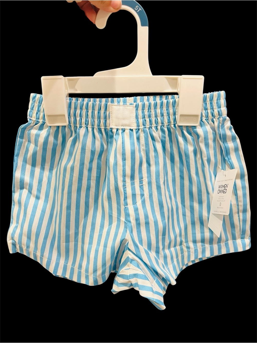Grayson Mini 5T Blue & White Striped Elastic Waist Shorts Target Boys Girls